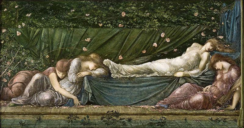Edward Burne-Jones The Sleeping Beauty from the small Briar Rose series Germany oil painting art